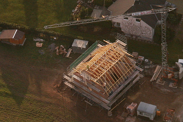 Luftbild der Baustelle von Osten aus